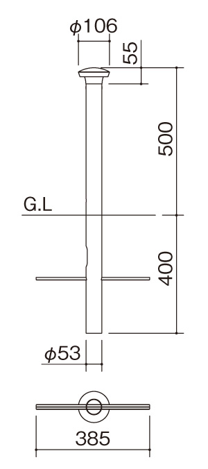 四国化成】エクステリアライト GLP3型（下方配光）ポールライト 郵便ポスト・宅配ボックスの激安販売 エクストリム