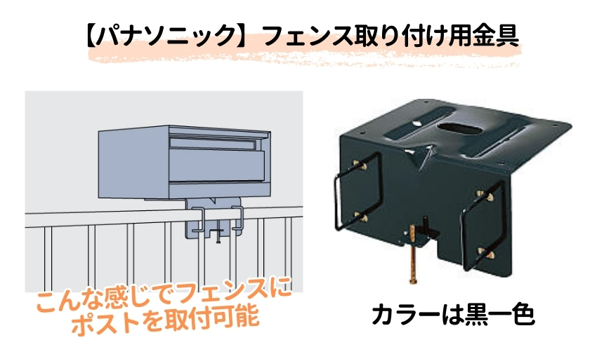 パナソニックのフェンス取付金具