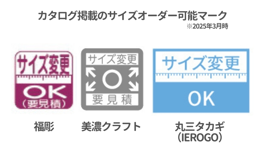 オーダーメイドが可能な表札のカタログ表記