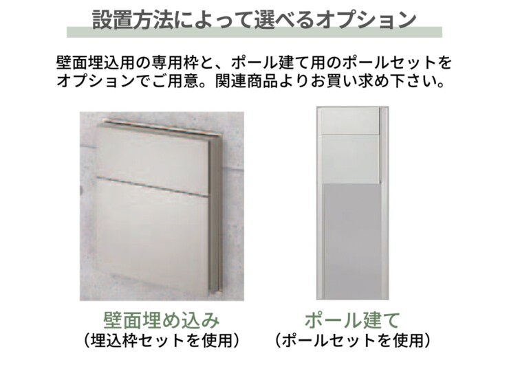 LIXIL エクスポスト フラット横型ポスト 前入れ後取り出し オプションについて