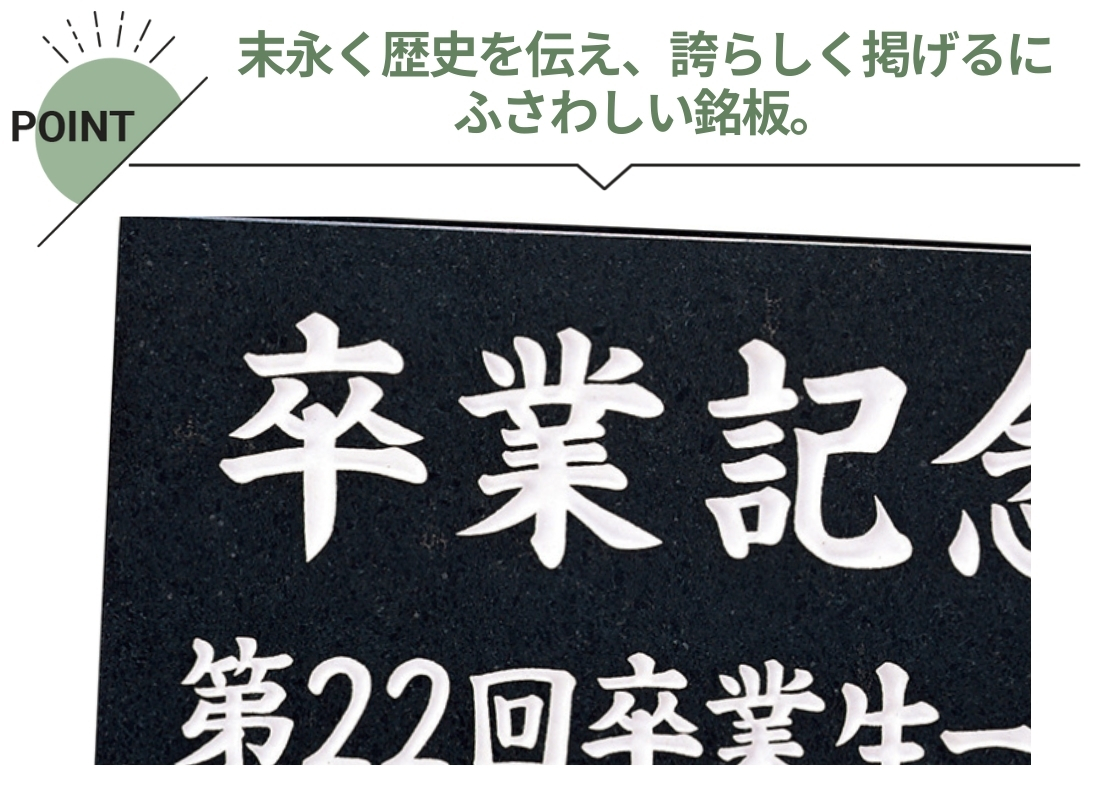 福彫 館銘板・商業サイン 天然石・銘木 AZ-15 黒ミカゲ テクスチャー