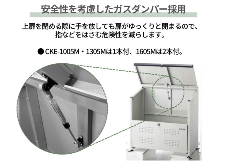 ダイケン ゴミ収集庫 クリーンストッカーCKE-M ガスダンパー