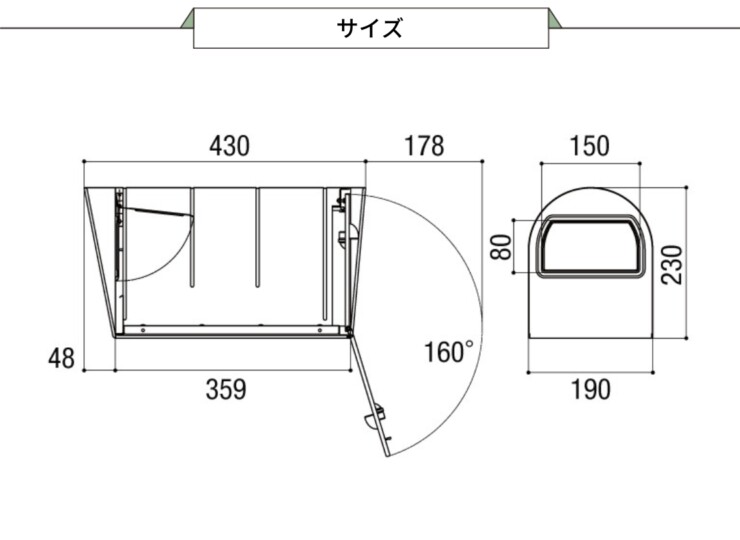 LIXIL アメリカンポスト サイズ