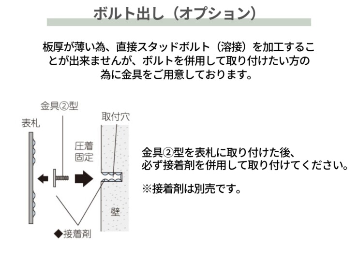 美濃クラフト 小さなステンレス表札 取り付け方法