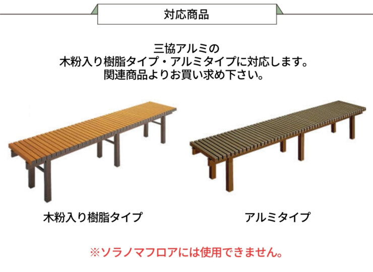 三協アルミ 濡縁専用オプション 連結セット（木粉入り樹脂タイプ・アルミタイプ用）対応商品