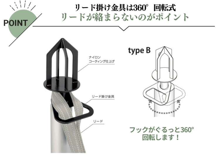 オンリーワンクラブ ペット用品 ドッグスタンド Bタイプ 特徴