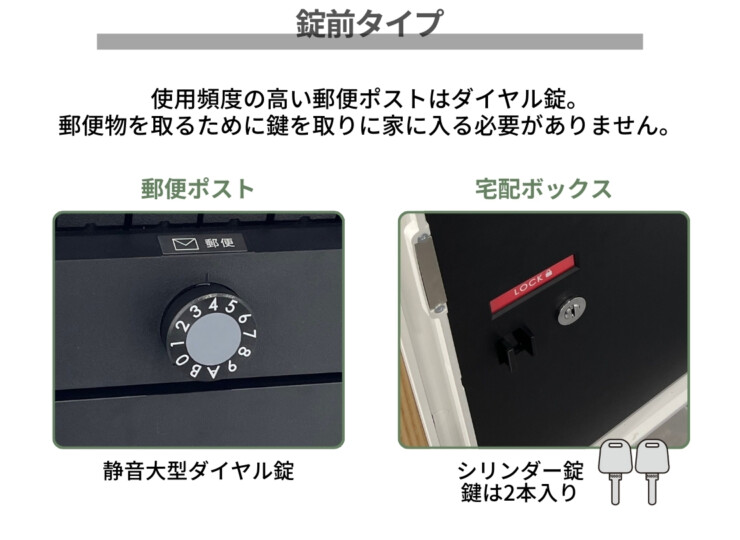 ナスタ ナスタボックス プラスポスト サイズM 錠前タイプ