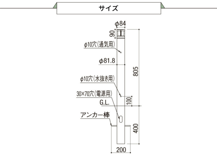 LIXIL 100Vエントランスライト ガードタイプ 120lm LEK-26型 サイズ