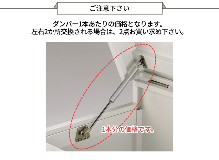 三協アルミ マルチストッカー専用オプション 交換用ダンパーセット ダンパーの数について