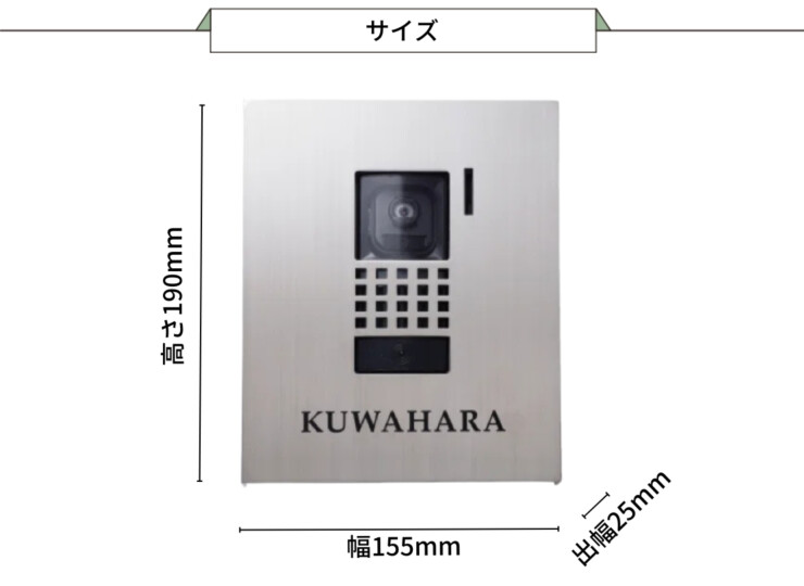 福彫 インターホンカバー ステンレス SPF-128 サイズ