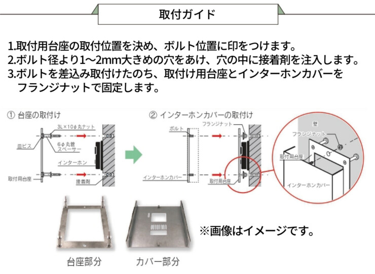 福彫 インターホンカバー 取付けガイド