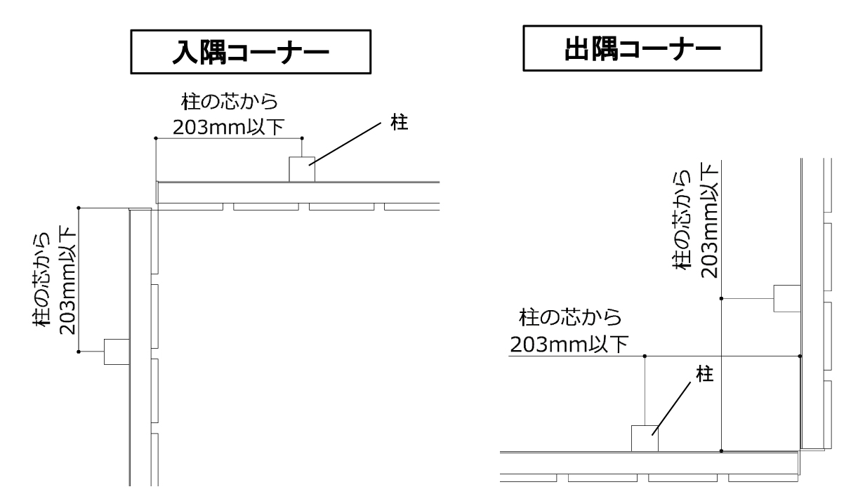 F&F タテイタスタイル コーナーの収まり